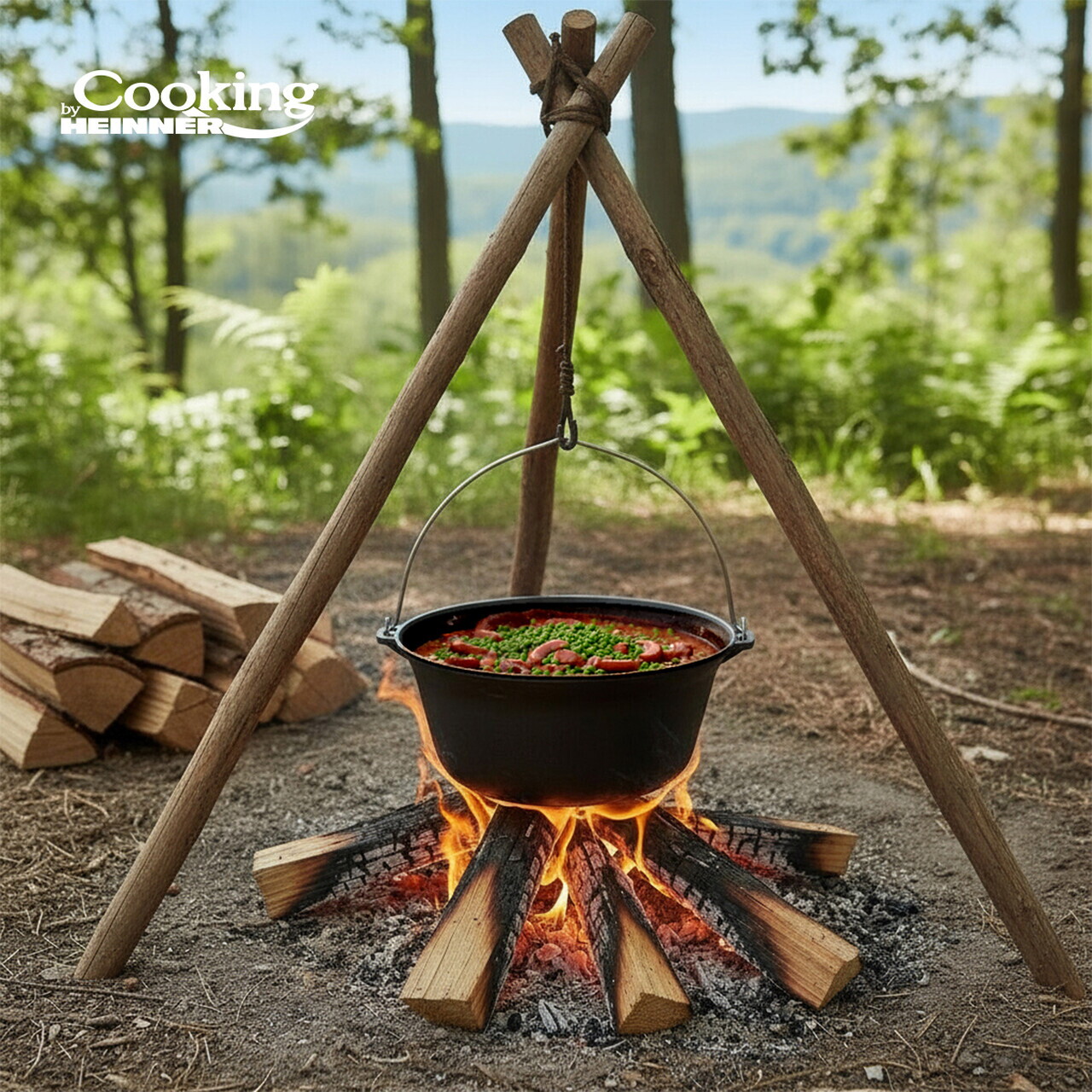 Ceaun Cooking by Heinner, 37x17.5 cm, 10 L, fonta, negru - imagine 7